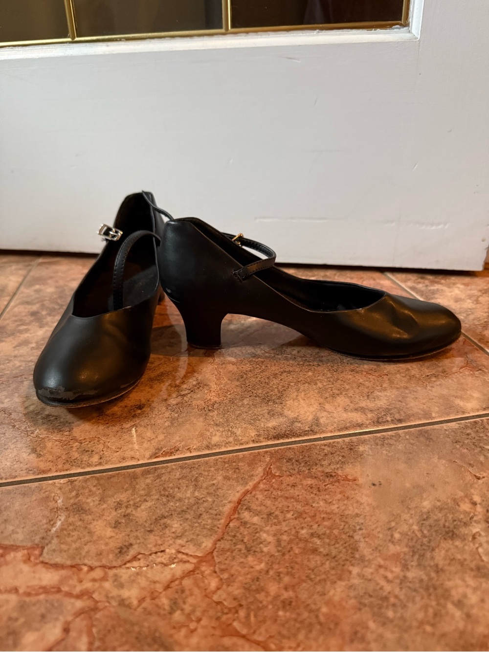 Character Dance Shoes / Black Mary Jane Low Heel Pumps